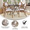Merrick Lane Celia Set of Four Stacking Thonet Bistro Style Chair with Arms, PE Rattan Seat, and Metal Frame for Indoor/Outdoor Use
